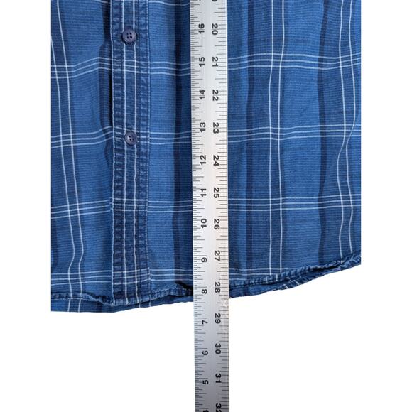 American Eagle Outfitters Super Soft Button Up Shirt Men's Size XL Blue Plaid - Picture 3 of 8